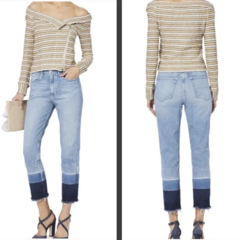 IRO Vana Off the Shoulder Striped Knit Jacket